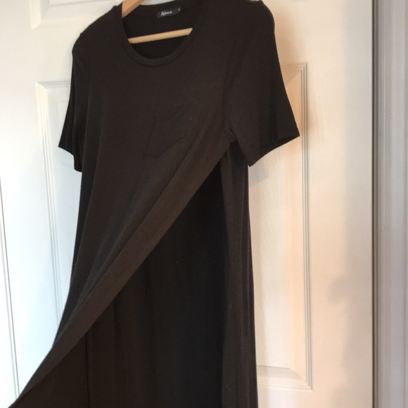 T-shirt dress with chest pocket, double layer - Picture 4 of 7